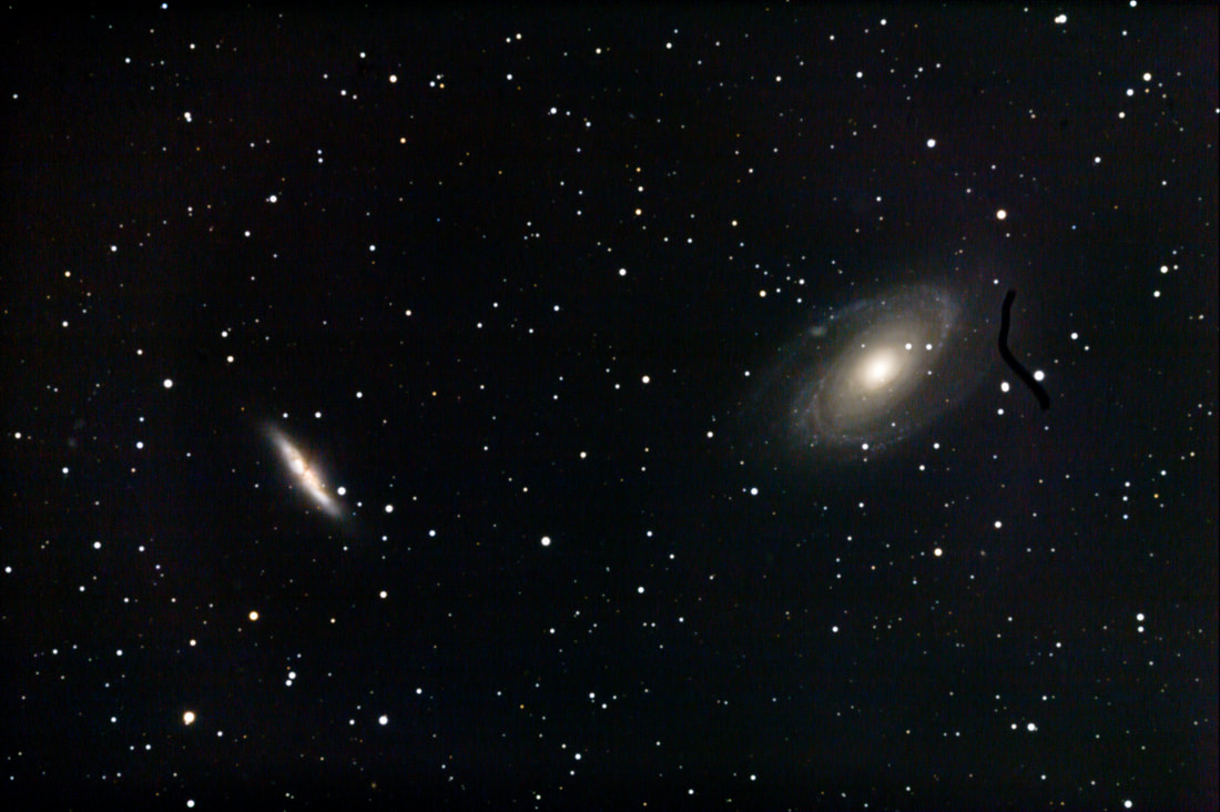 M81, Bode's Galaxy, beside M82, the Cigar Galaxy